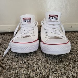 Converse | White All Star Low Tops Size 9